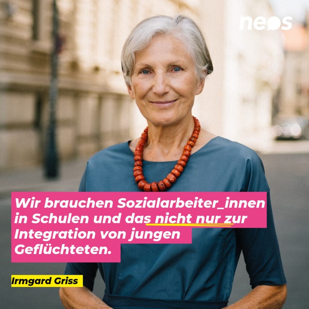Wahlslogan 2019 Neos: Irmgard Griss