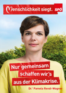 Wahlslogan 2019 der SPÖ: Nur gemeisam schaffen wir es aus der Klimakrise