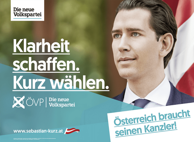Wahlslogan 2019 der ÖVP: Klarheit schaffen Kurz wählen