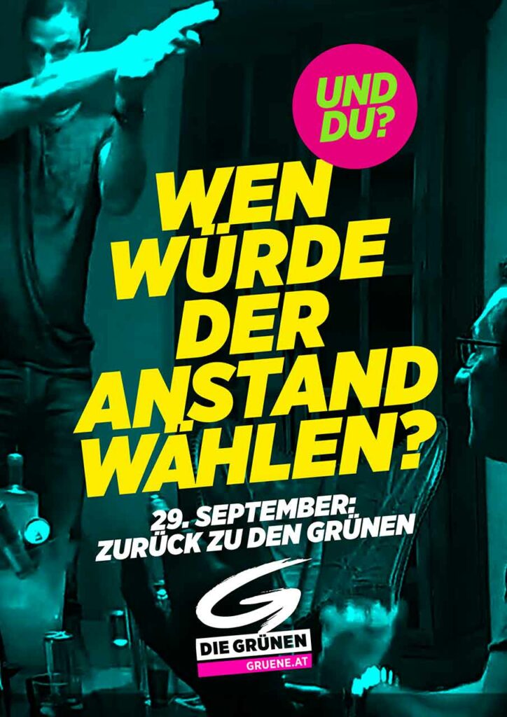 Wahlslogan 2019 der Grünen: Wen wuerde der Anstand waehlen